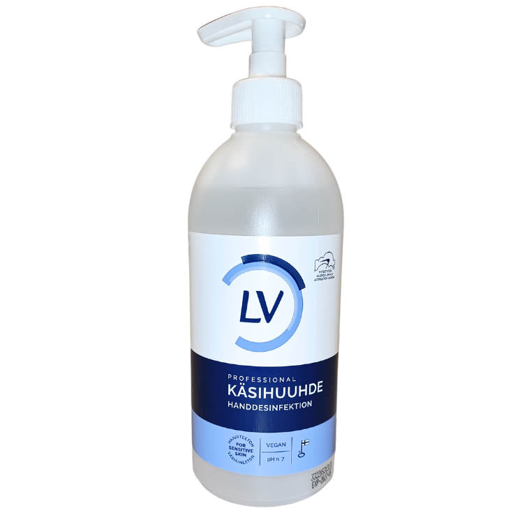 LV Käsihuuhde 500 ml pumppupullo - maskikauppa.fi