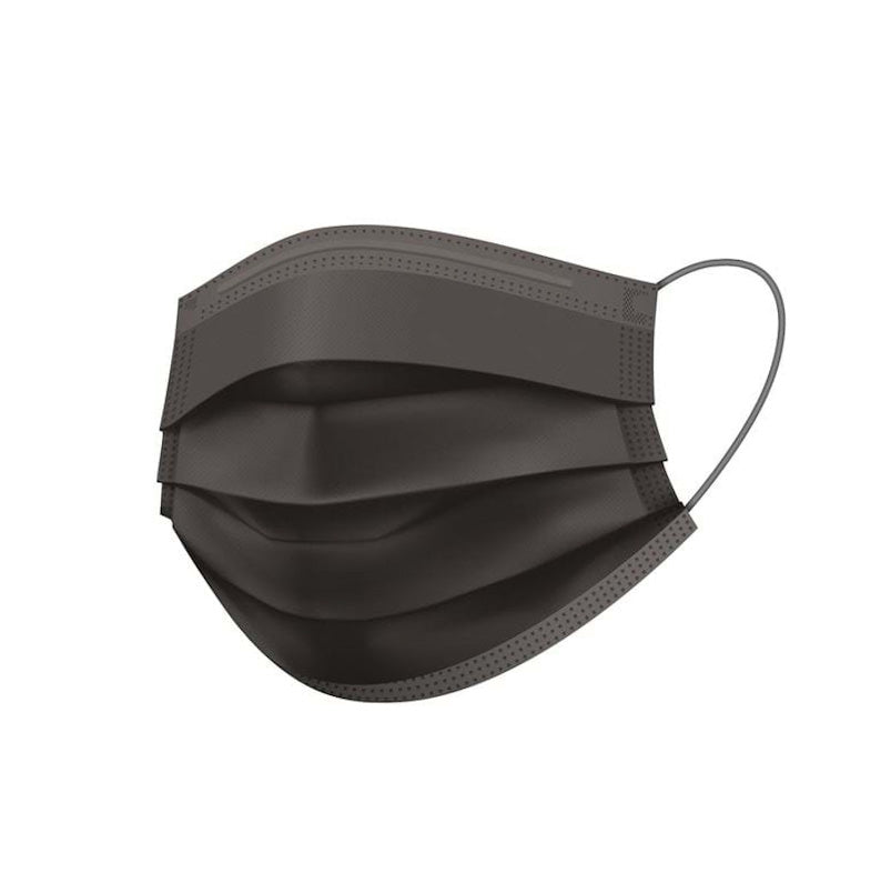 Medical-tasoinen suu-nenäsuoja musta 10kpl - maskikauppa.fi